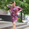 PiexSu Schnittmuster Aria Kleid Jersey nähen ebook Nähanleitung Fledermauskleid Shirt-8016