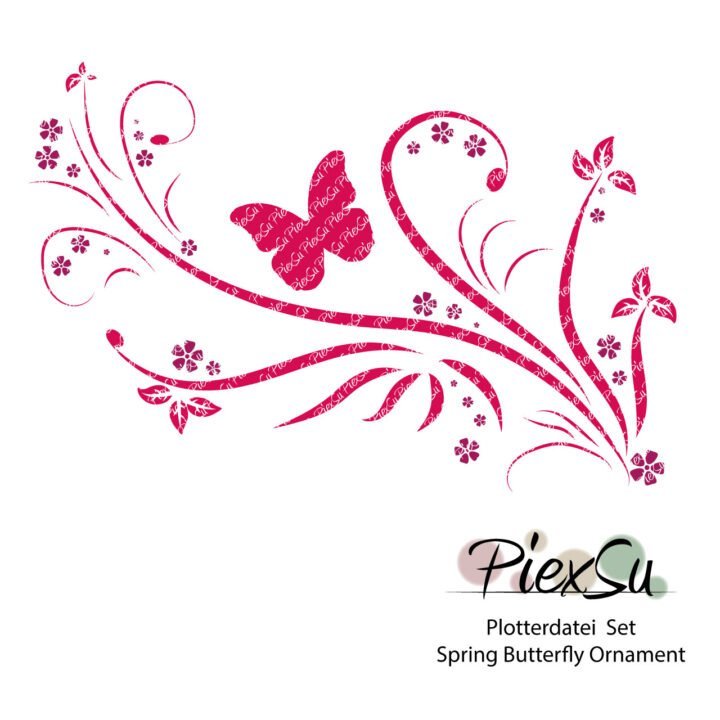 PiexSu-Plotterdatei-Set---Spring-Butterfly-Ornament-png-jpg-dxf-svg-plotten-silhouette-cameo