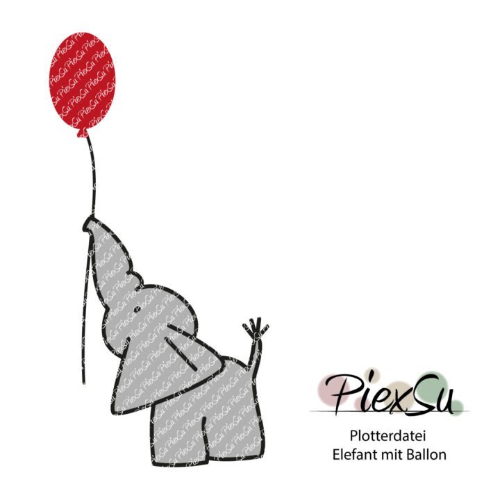PiexSu-Plotterdatei-Elefant-mit-Ballon-plotten-dxf-svg-jpg-jpg-Titelbild