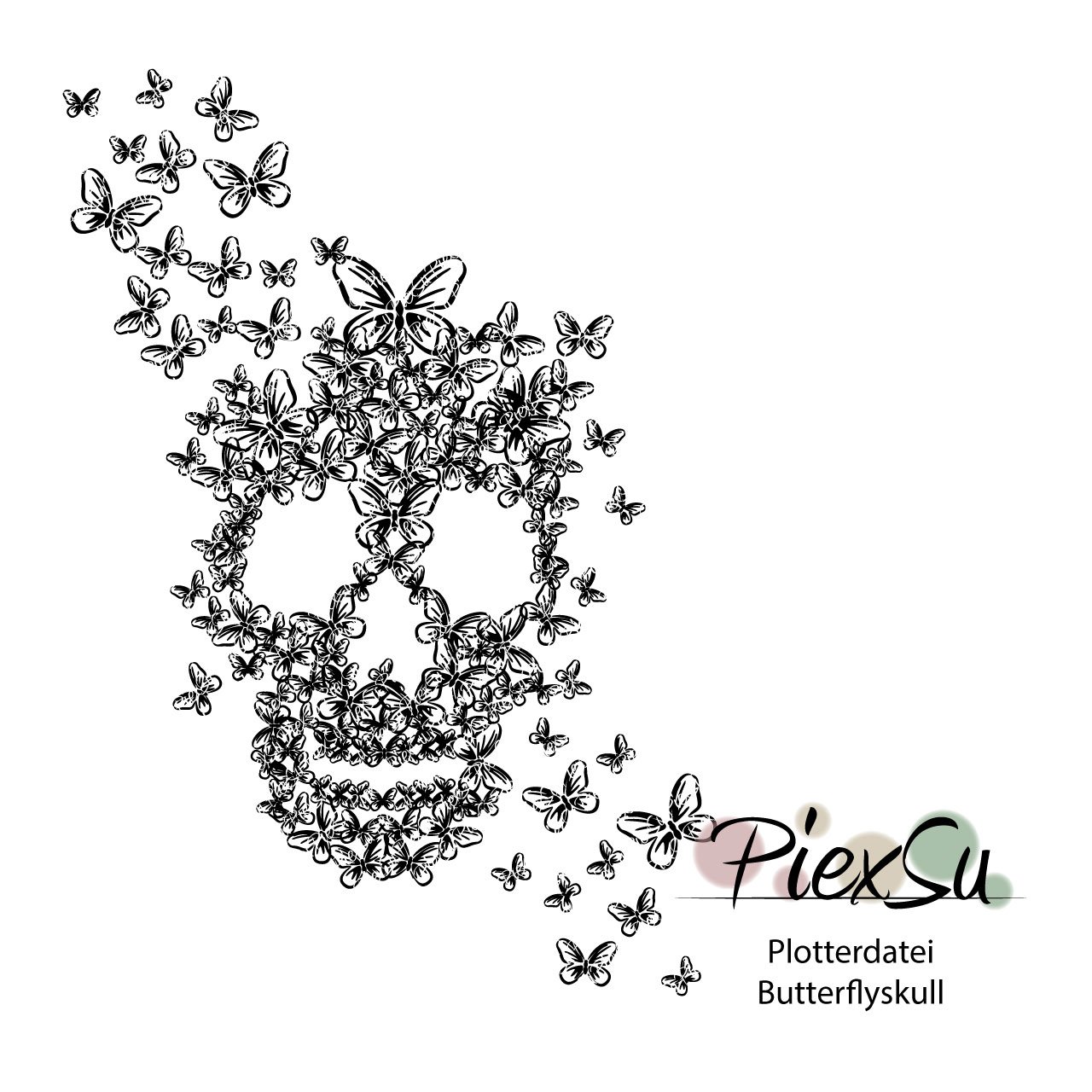 PiexSu-Plotterdatei-Butterflyskull-dxf-svg-plotten-Titelbild