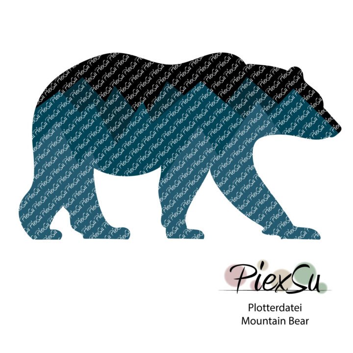 PiexSu-Plotterdatei-Mountain-Bear-dxf-svg-plotten-Titelbild