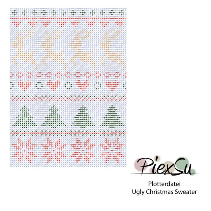 PiexSu-Plotterdatei-Ugly-Christmas-Sweater-dxf-svg-plotten-Titelbild