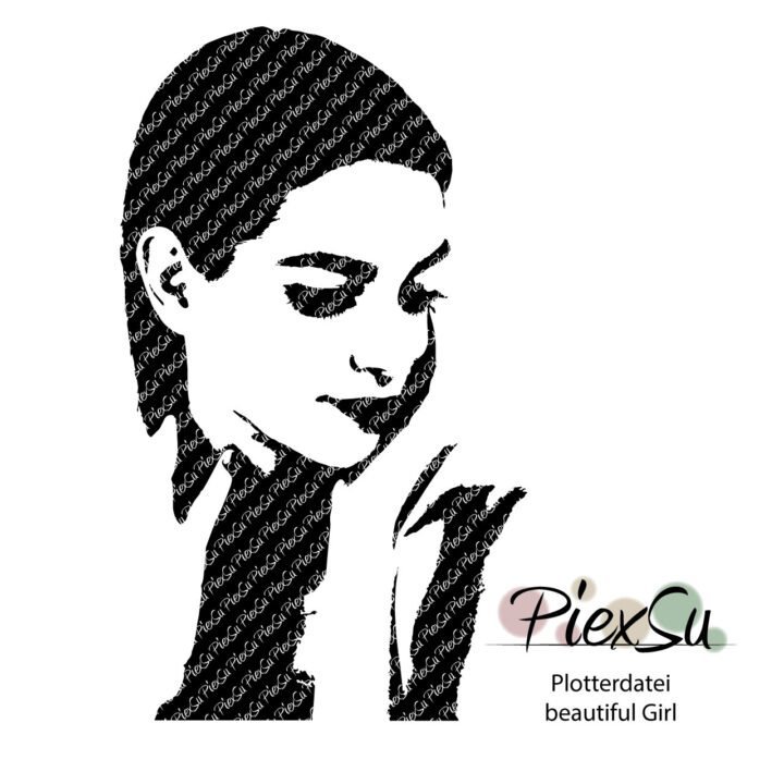 PiexSu-Plotterdatei-beautiful-girl-dxf-svg-plotten-Titelbild