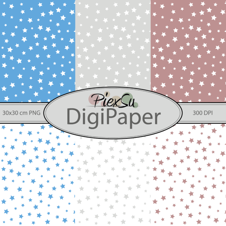 PiexSu DigiPaper Stars Titelbild digitales Papier_Zeichenfläche 1