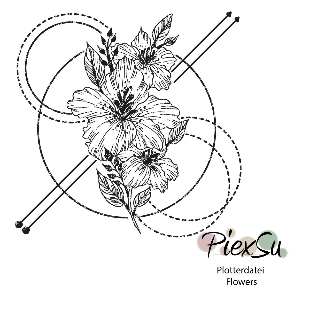PiexSu-Plotterdatei-Flowers-plotten-dxf-svg-Titelbild
