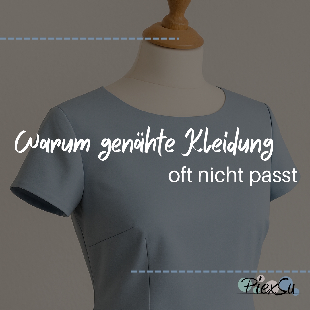 PiexSu Schnittmuster nähen nähanleitung warum genäht kleidung nicht passt titelbild